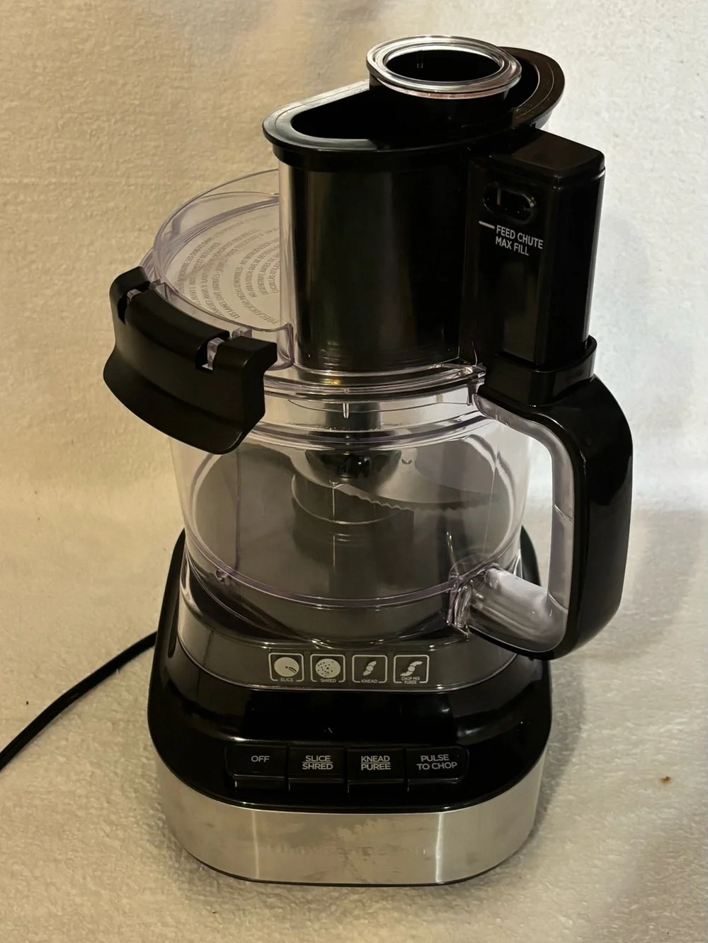 Black Food Processor with Clear Bowl -Hamilton Beach see picture details